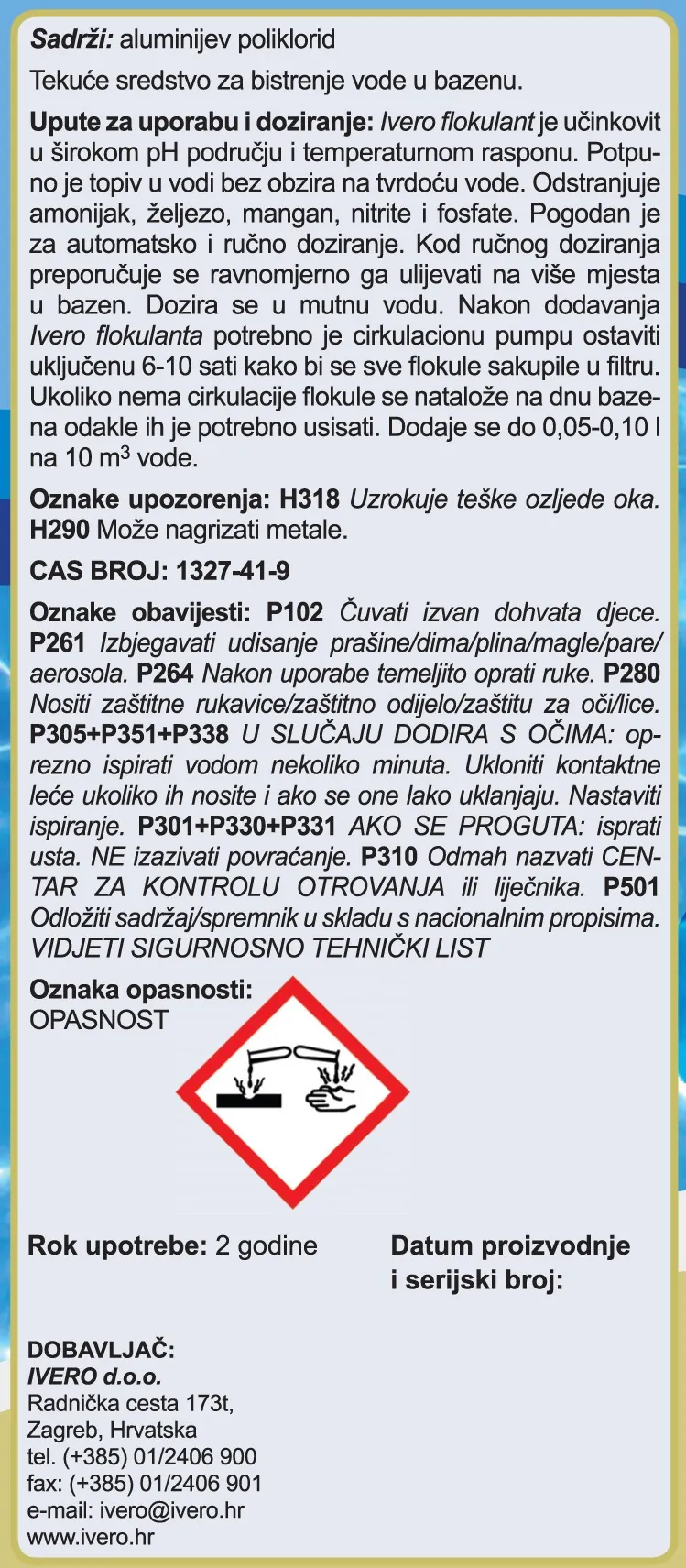 IVERO FLOKULANT, 1 l - Slika 3
