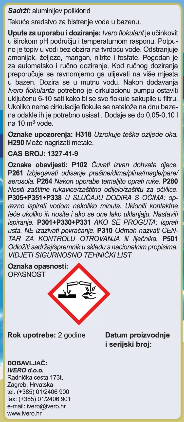 IVERO FLOKULANT, 5 l - Slika 3