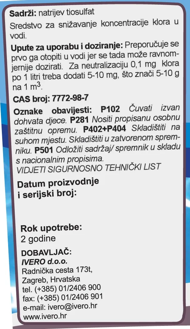 KLOR MINUS, 1 kg - Slika 3