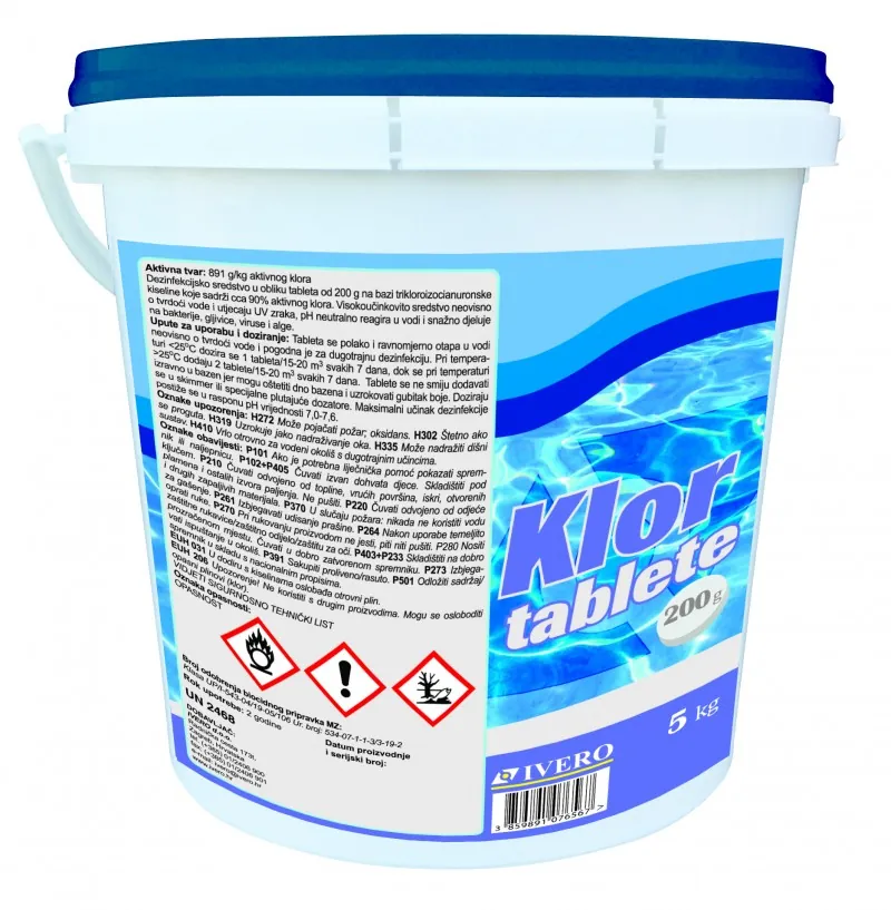 KLOR TABLETE 200 g, 5 kg
