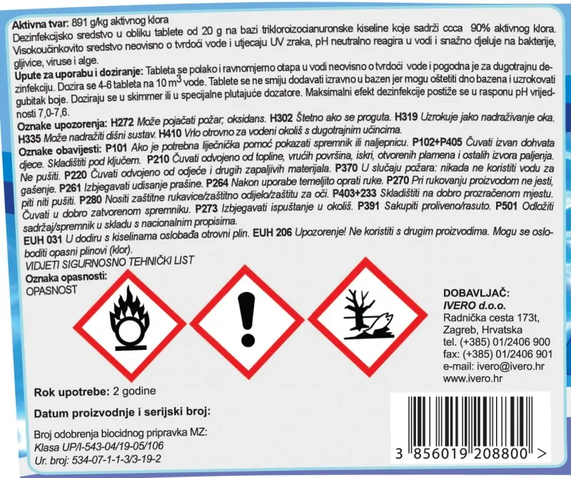 KLOR TABLETE 20 g, 1 kg - Slika 3