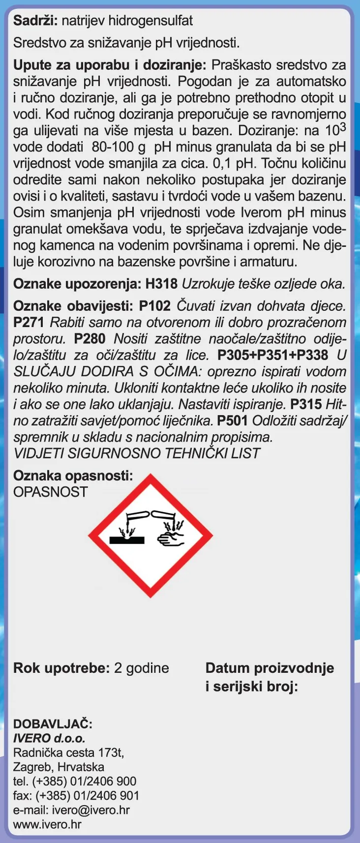 pH MINUS GRANULE, 5 kg - Slika 3