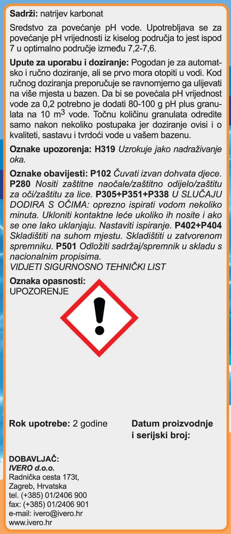 pH PLUS GRANULE, 5 kg - Slika 3