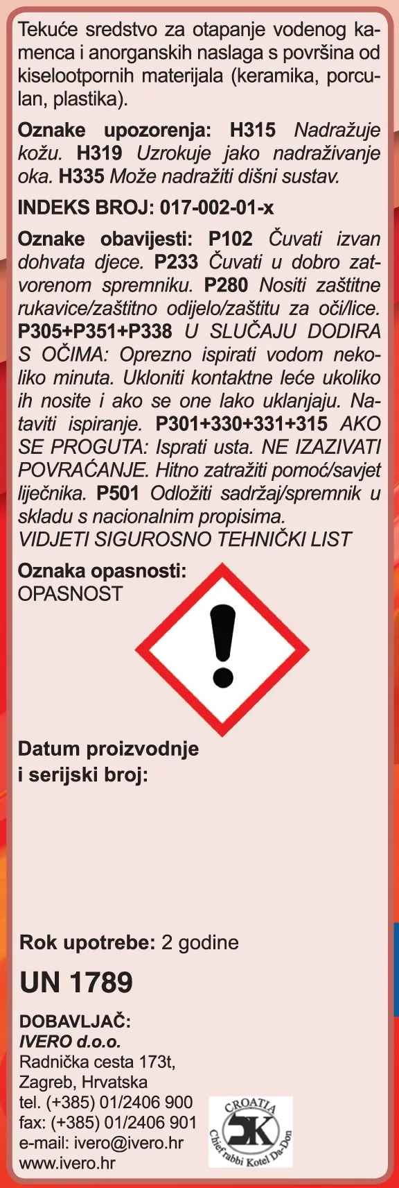 SOLNA KISELINA 18-20%, 5 l - Slika 3